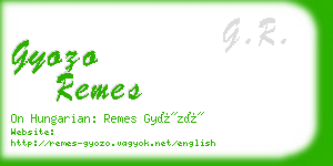 gyozo remes business card